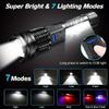 XHP50 High Lumen Rechargeable LED Flashlight 7-Mode Zoom Fishing Torch USB Charging Built-in Battery For Outdoor Camping Hiking