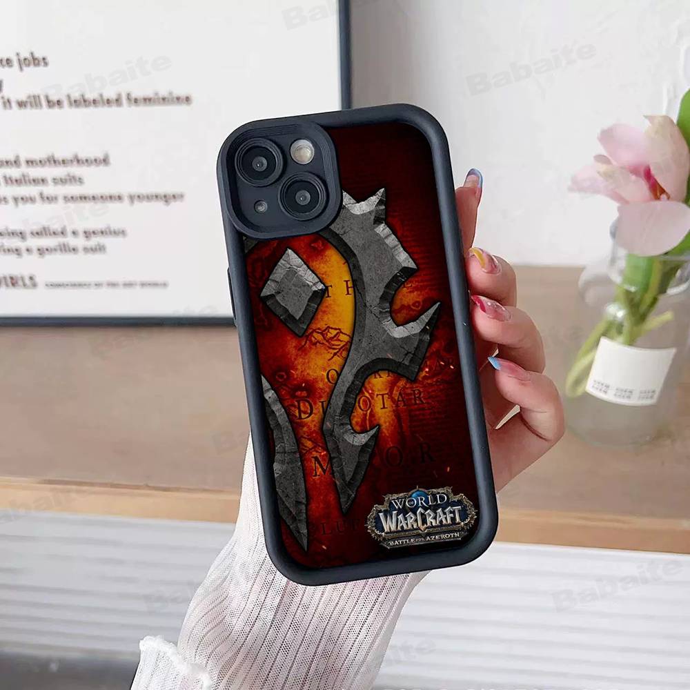 Игровой Мир Warcraft Силиконовый Мягкий Чехол для Телефона Для IPhone 17 16 15 14 Plus 13 12 Mini 11 Черный Чехол