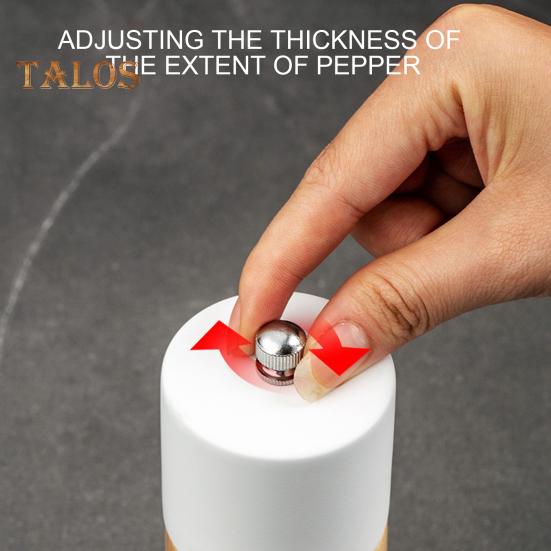 Spice Grinder Smooth Easily Grind Rustic High Quality Wooden Manual Spices Mill Ceramic Grinder for Restaurant