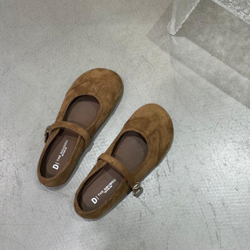 Новый стиль Женские осенние женские туфли-балетки с круглым носком, женские туфли-балетки на мягком плоском каблуке, повседневные туфли Мэри Джейн для улицы