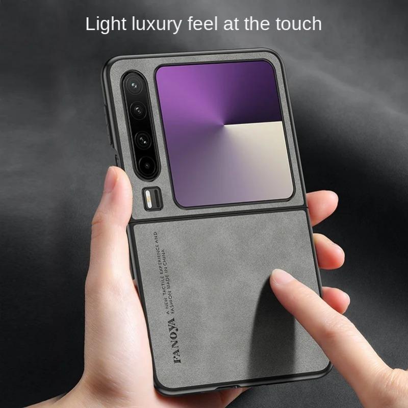 Для Huawei Pura X Роскошный кожаный складной чехол для телефона из овечьей кожи для Huawei Pura X VDE-AL00 Защитный противоударный силиконовый бампер