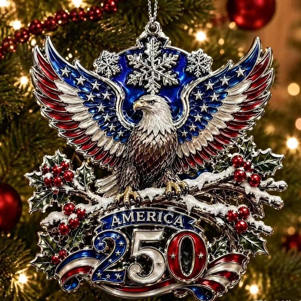 American 250th Anniversary Ornament Christmas American Christmas Ornament 1776-2026 Holiday Hanging Decor Hanging For Gift Wrap
