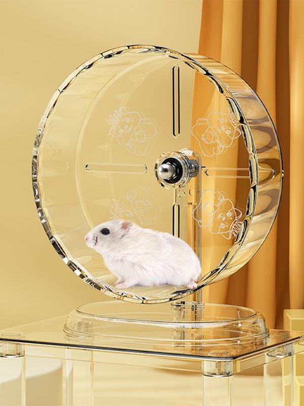 Бесшумное колесо для хомяка, тихий спиннер, колеса для упражнений мелких животных, супер тихий, ежик, акриловый, бесшумный вращающийся, с регулируемой высотой