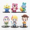 Charming Pink Bear Rabbit Alien Cartoon Figurines Pvc Anime Characters 8cm Set