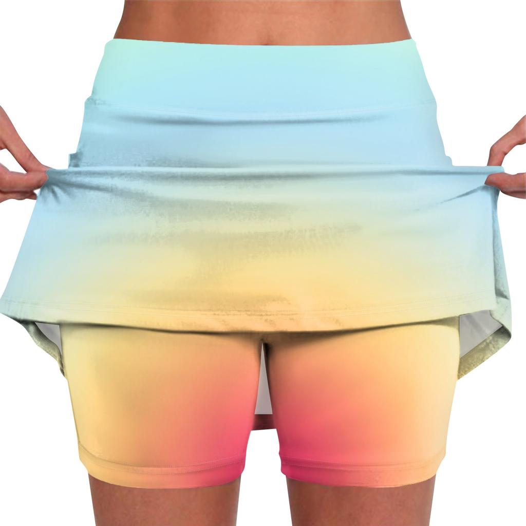 Эластичные брюки-кюлоты для йоги для женщин, спортивные шорты с принтом, легкие узкие однотонные бегуны с высокой талией