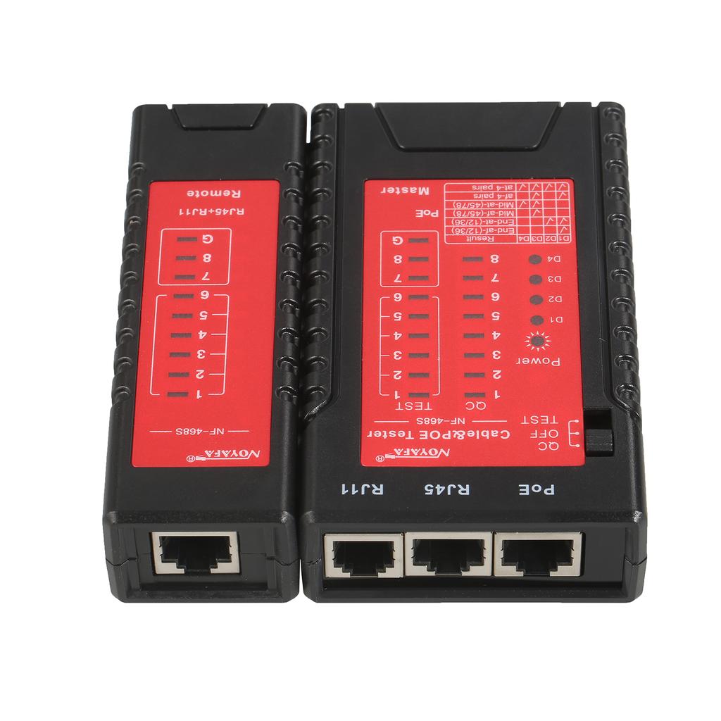 NOYAFA RJ45 RJ11 Network Cable & PoE Tester Telephone Line Tester Lan Ethernet Cable Tester for