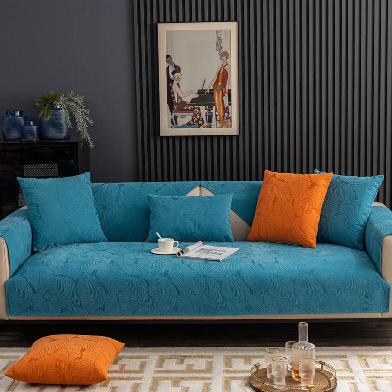 Four Seasons Universal Chenille Grille Sofa Cushion Modern Home Simple Non-Slip Sofa Cushion Towel