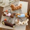 Kawaii Dog Dachshund Plush Keychain Cartoon Puppy Stuffed Keyring Cute Key Holder Pendant Bag Hanging Decoration Couple Gift