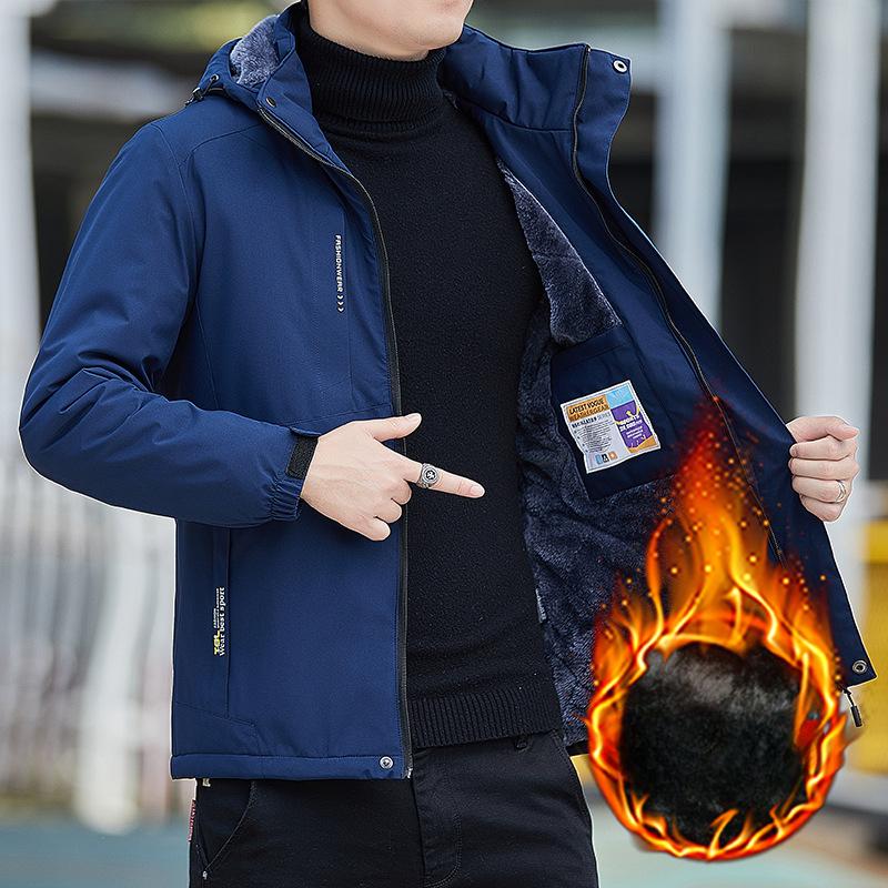 Куртка для активного отдыха на весну и осень, мужская ветрозащитная теплая водонепроницаемая куртка со съемным капюшоном