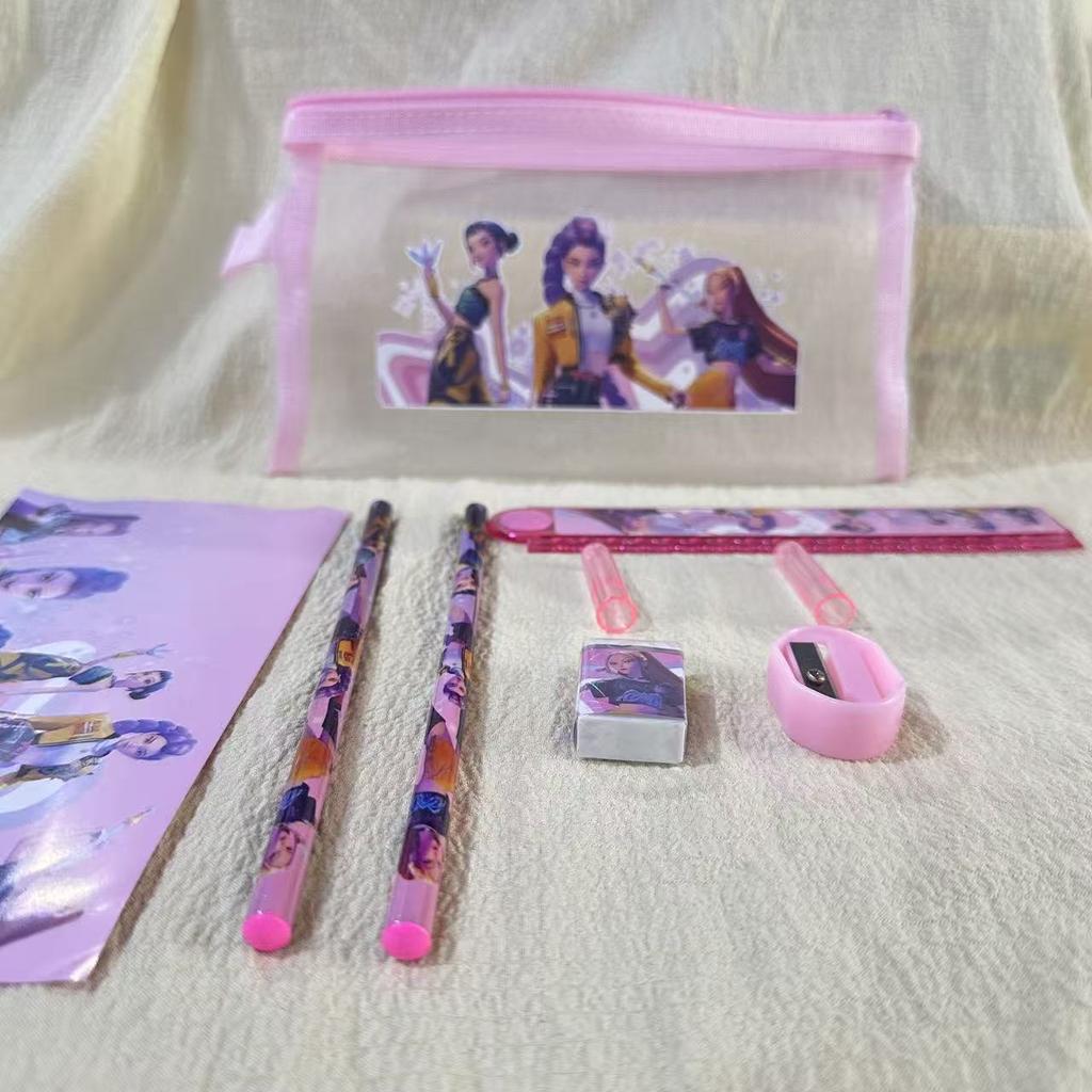 New K-pop Devil Hunter Elementary School Stationery Set - Practical Learning Supplies Educational Stationery Reward Gifts Access