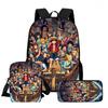 Школьный рюкзак-набор 3-в-1 One Piece, 15 дюймов, легкий, с сумкой через плечо и пеналом, для мальчиков и девочек, 1-3 класс, Mochila