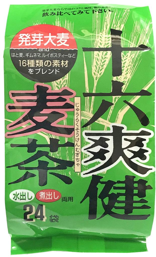 Zenyakuno Jurokusouken Barley Tea Barley Tea Tea Bags for Cold Brew and Boiled Brew Both Uses 24P 10 Bag Set (192g)