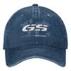 GS World Map Washed Baseball Cap Motorcycle Moto Streetwear Hip Hop Dad Hats Summer Unisex Hippie Sun protection Baseball Caps
