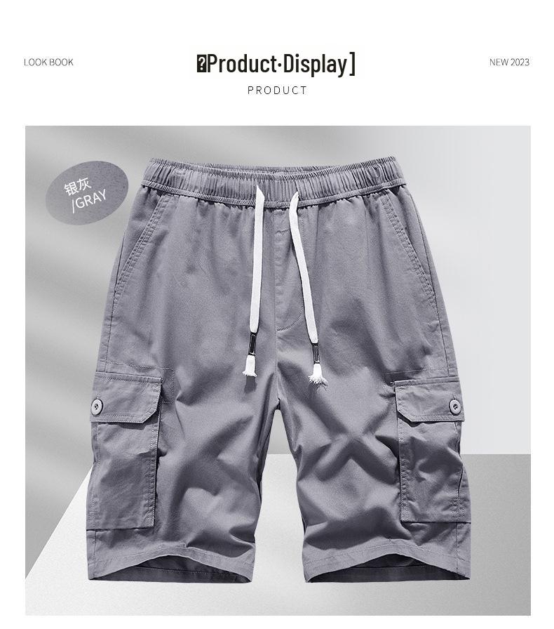 Men's Large Cotton Casual Work Shorts - European & American Summer Style