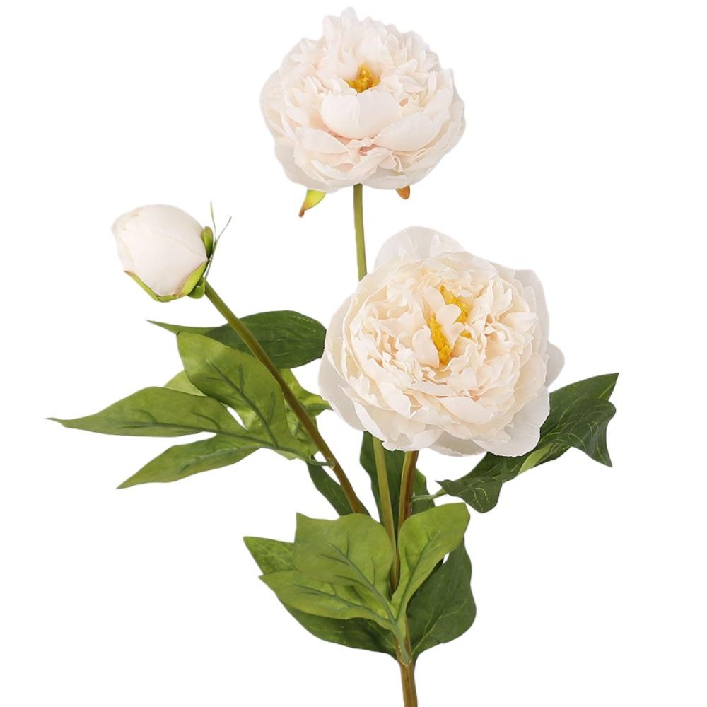 Real Touch Artificial Peony Flower Handmade Faux Peony Branch Vase Decor Fake Flower Teacher's Day