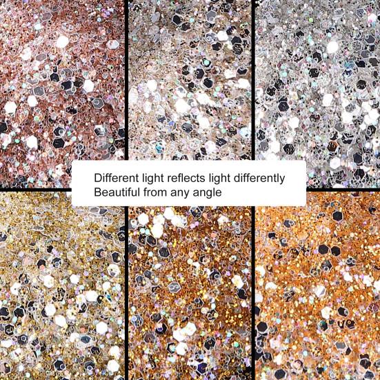 Nail Glitter Powder Rhinestones Sequins DIY Nail Art Mixed Sizes Nail Decoration Manicure Glitter Flake Nail Supplies
