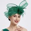 Exaggerated mesh hemp top hat bridal headgear socialite family party hair accessories wedding catwalk top hat