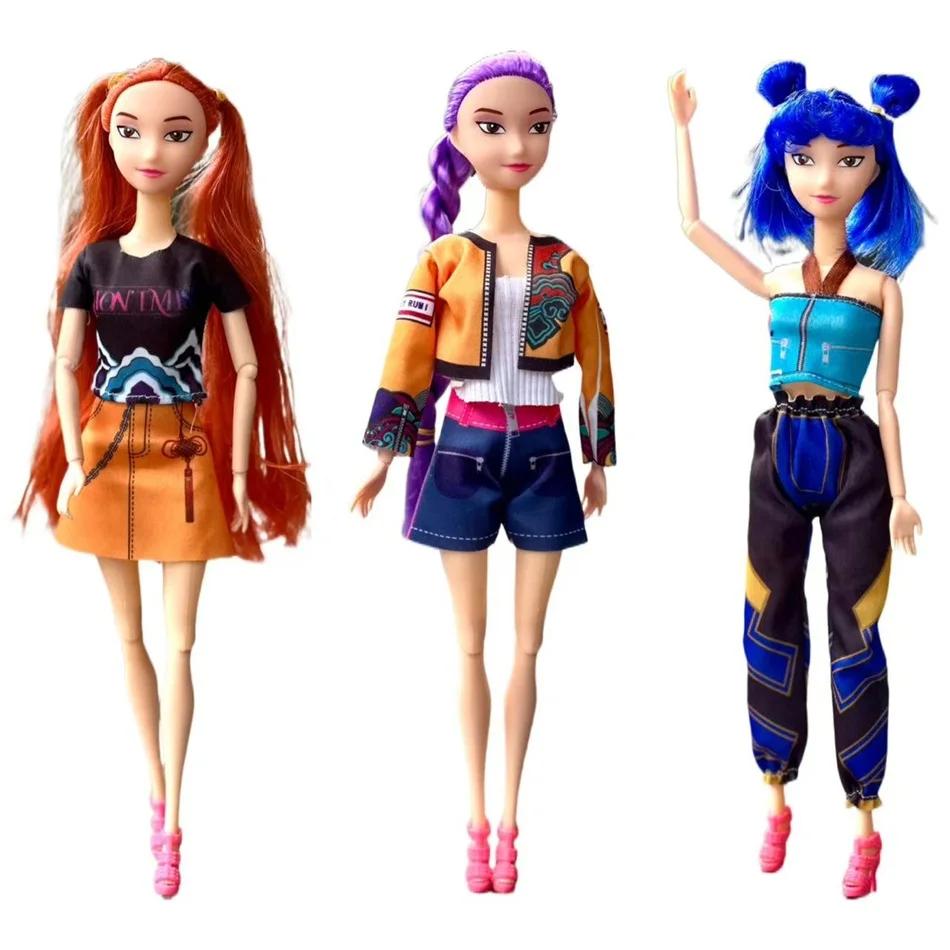 Kpop Demon Hunters Figure - Rumi & Zoi Vinyl Doll with Mask, Trendy Anime Themed Gift for Christmas Birthday