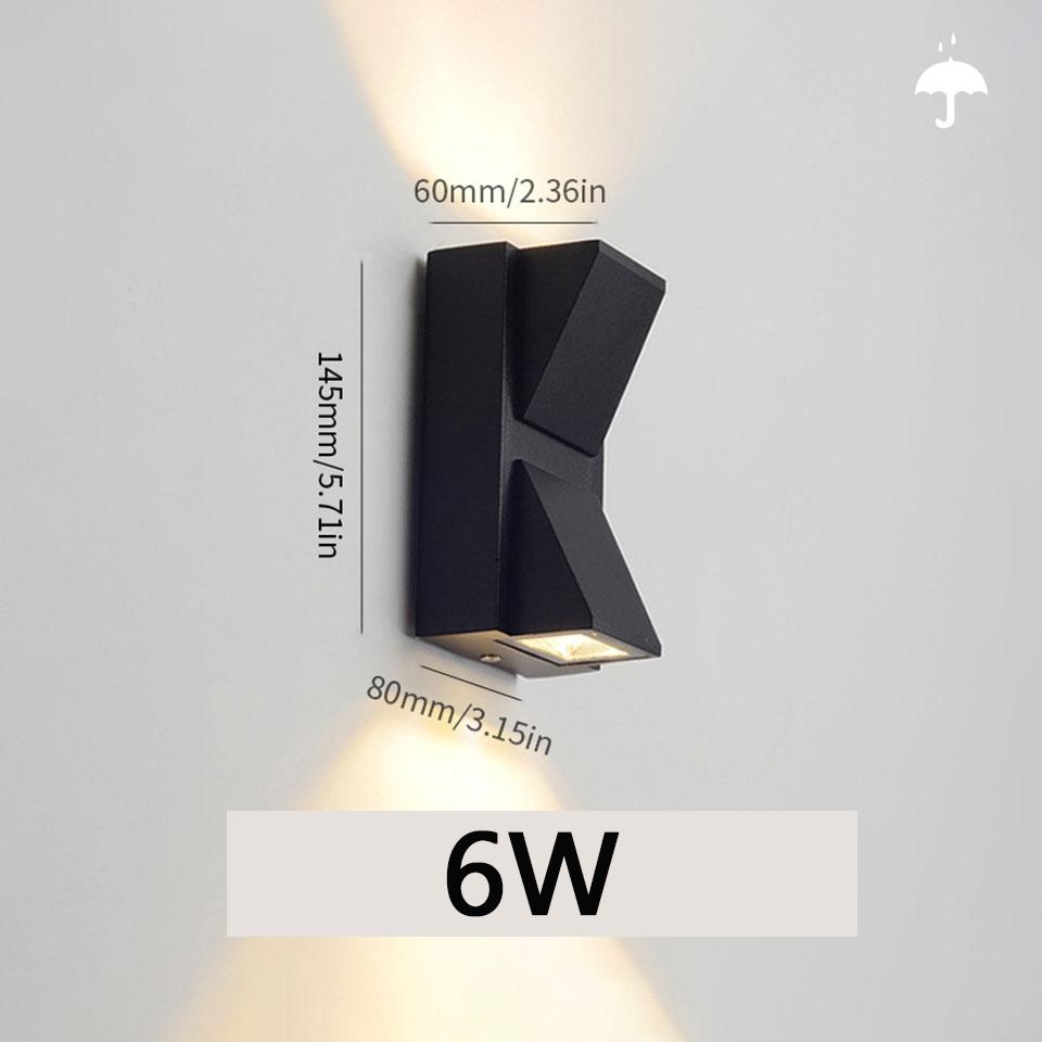 Светодиодный настенный светильник уличный водонепроницаемый IP66 для крыльца, сада, настенный светильник и внутренний декор для спальни, прикроватный светильник