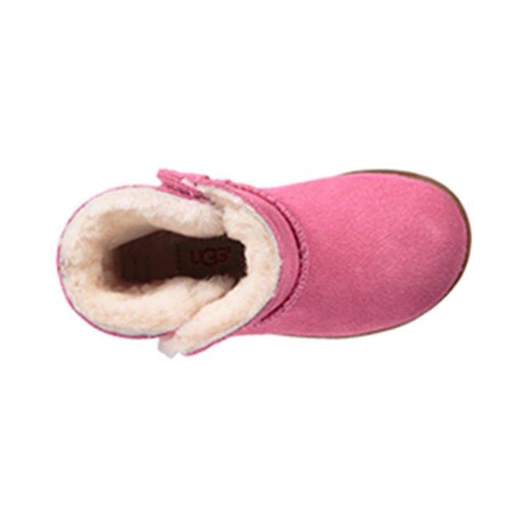 UGG Килан Замшевые Ботинки на Липучке Флисовые Зимние Детские ботинки Розовые 1096089T-PAZ