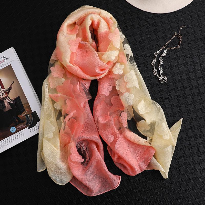 Bufandas de seda de marca de diseñador para mujer, pashmina de talla larga, pañuelo hiyab, chales para el cuello 65*180cm
