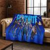 3D F-Fortnite Game Cartoon Flannel Blanket Soft Warm Throw Blanket for Bed Bedroom Room Living Room Travel Camping Kids Gift
