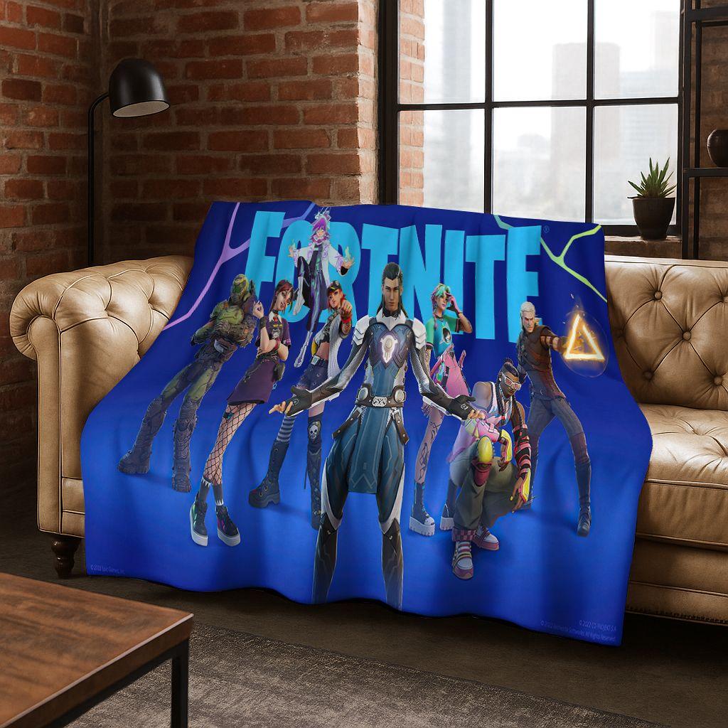 3D F-Fortnite Game Cartoon Flannel Blanket Soft Warm Throw Blanket for Bed Bedroom Room Living Room Travel Camping Kids Gift
