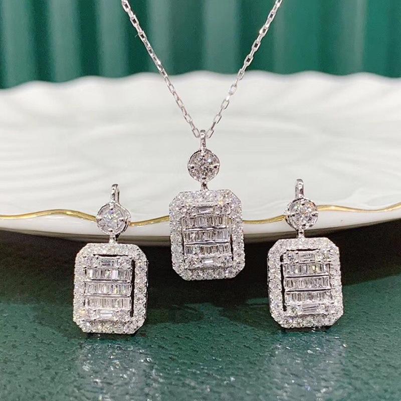 Великолепный кристалл циркония квадратный кулон ожерелья для женщин элегантные женские вечерние аксессуары подарки универсальные модные ожерелья