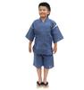 Jinbei Shijira Weave Boys Kids Clothing 150 Size Plain Blue [Yoneshichi] Children's Children's