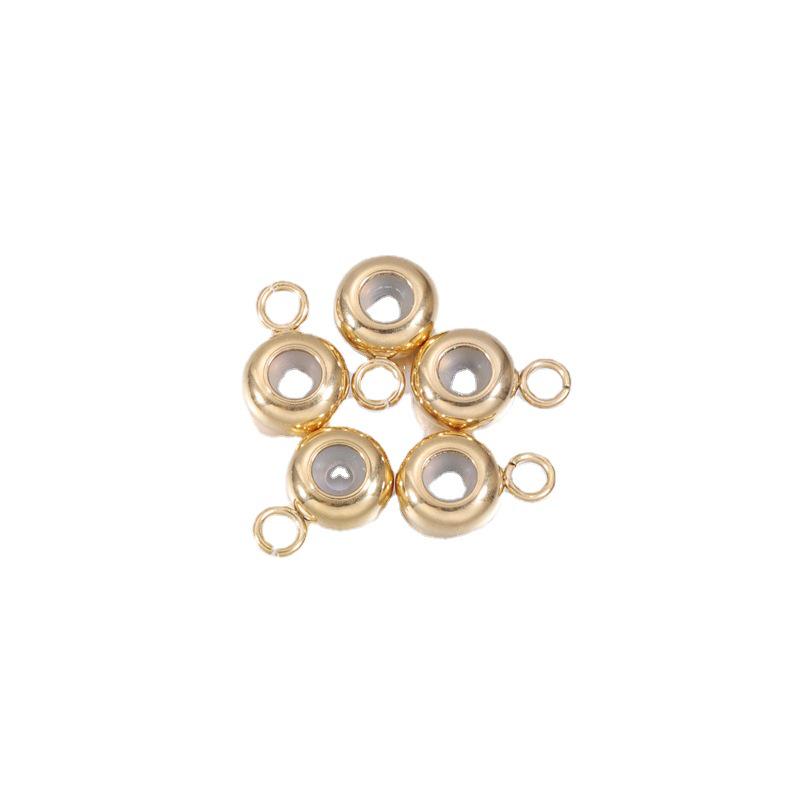 Гальванизированные бусины из нержавеющей стали 18 карат с регулировкой для самодельных ювелирных изделий: Позиционирование браслета, ожерелья, силиконового кольца