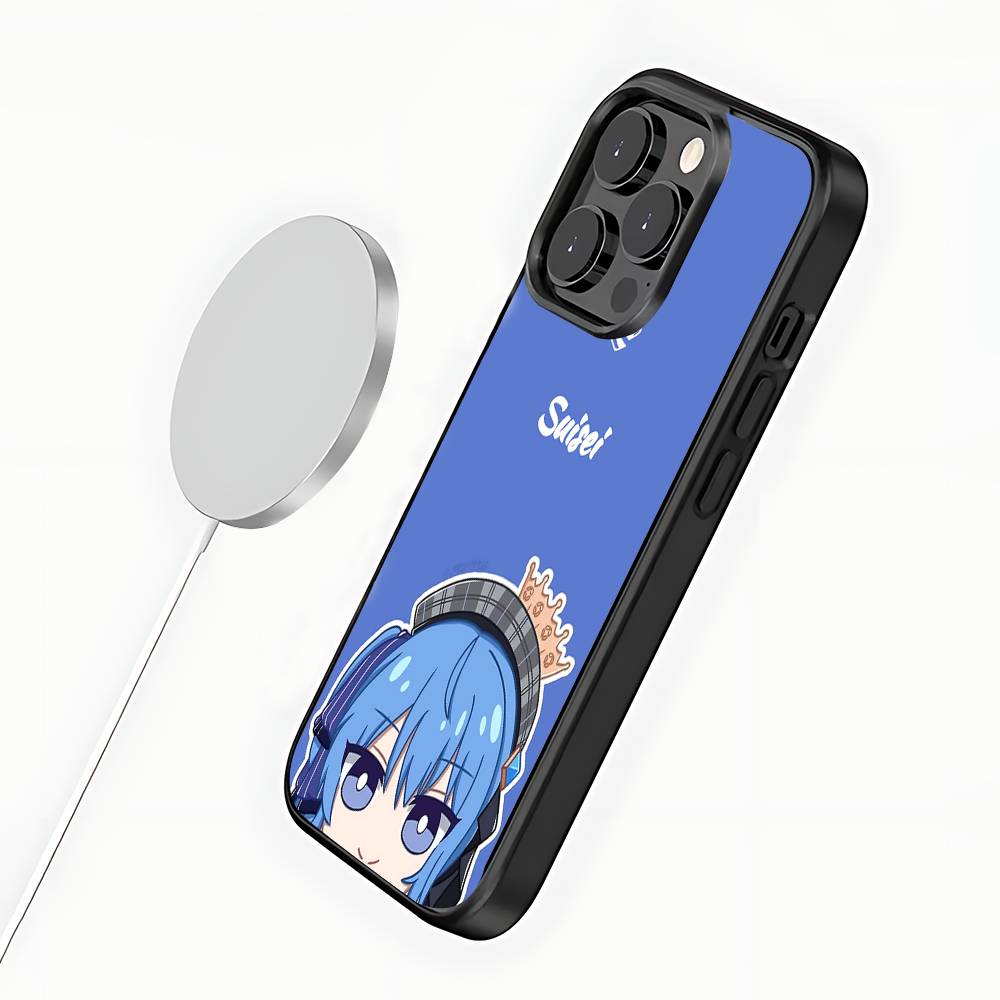 Чехол для телефона Hoshimachi Suisei Для iPhone 17,16,15,14,13,12,11,Pro,Max,Plus,Mini,SE4,E Магнитный Magsafe Беспроводная зарядка