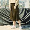 PINBLACK Асимметричная вельветовая юбка Хаки