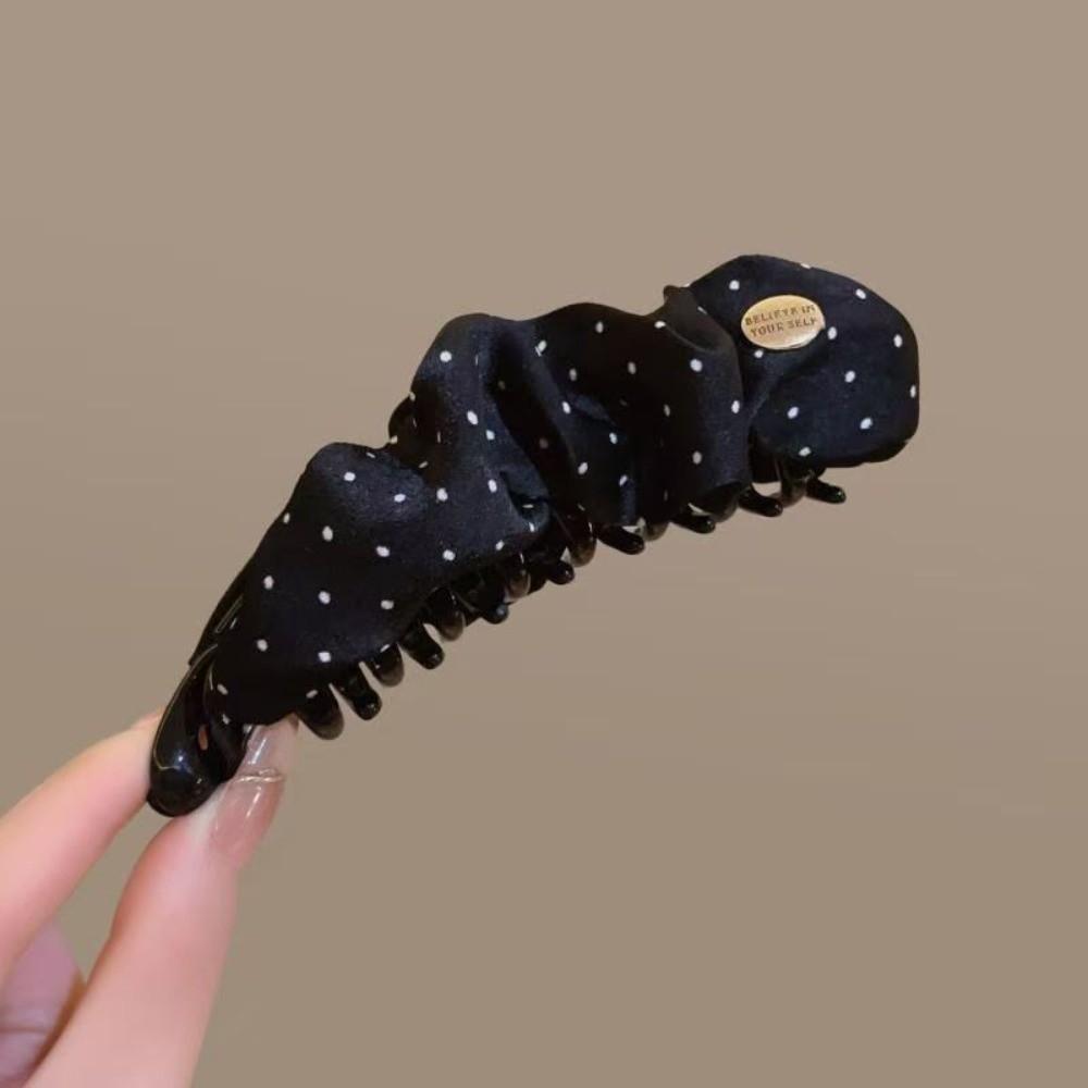 Korean-style Hair Clip Dot Pleated Ponytail Clip New Banana Clip Adds Volume To Hair