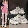 Мода 2024 года, новые качественные женские кроссовки на платформе, массивные женские повседневные туфли для папы, женская мода, спортивные сетчатые кружевные туфли Zapatillas De Mujer
