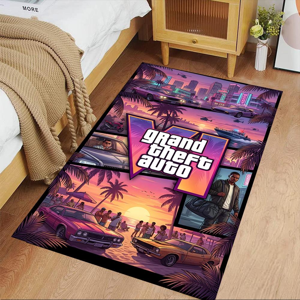 Grand Theft Auto Floor Mat Design for Hallway Outdoor Bedrooms Entryway Anti-slip Rug Office home decor Spiritual Gift