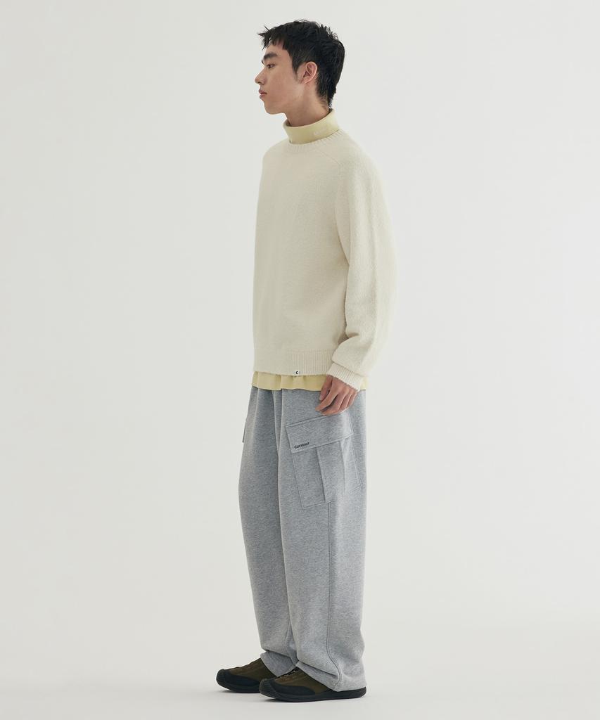 COVERNAT Hairy Raglan Knit Ivory