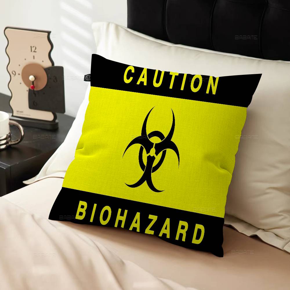 Игры Логотип Biohazard Наволочка Чехол на Подушку Дивана Декор Комнаты Подарок Ребенку