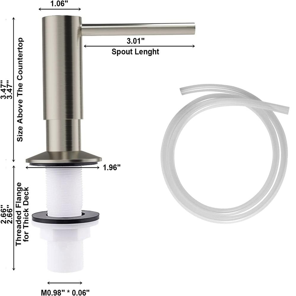 Дозатор жидкого мыла для кухонной раковины, насосная головка, встроенная бутылка для жидкого мыла, ручной пресс, бутылка для моющего средства, черный, золотой