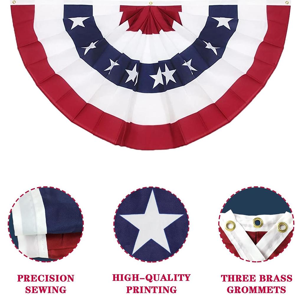 3 x 6 футов американский плиссированный веерный флаг, патриотический флаг США в виде полувеера, флаги MAGA Decorations