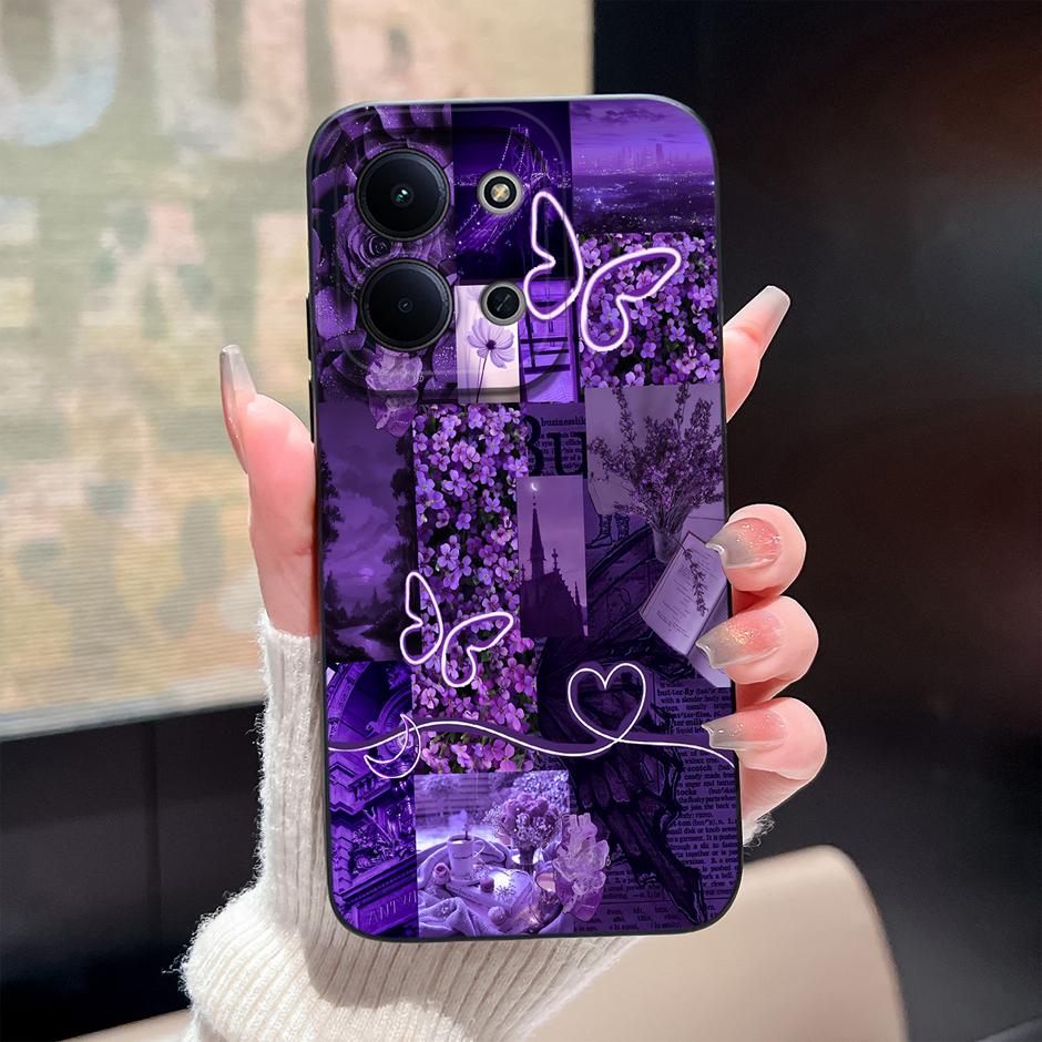 Чехол для Xiaomi Redmi 15C 14C 13C 12C Сияющий Цветочный Горный Ударопрочный Защитный Модный Чехол для Redmi15C redmi14c Coque
