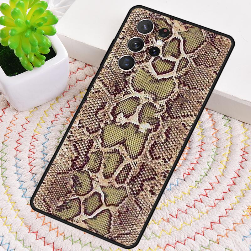 Текстура змеиной кожи TPU Чехол для телефона для Samsung Galaxy note 10 pro S26 S25 S24 S23 S22 Ultra Plus S21 FE S20 Ударопрочный чехол