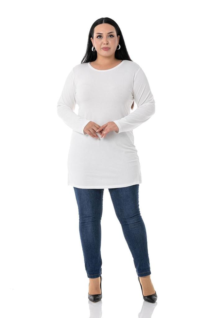Women's Style Big Size Body Plus Size Round Neck Long Sleeve Viscose Long Mink Body