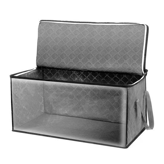 2 шт. сумки для хранения одеял с ручками, большая вместимость, прозрачное окно, дизайн одеял, одежда