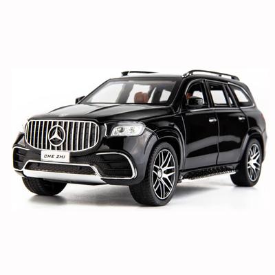 1/24 масштабная литая под давлением модель автомобиля Benz GLS63 AMG из сплава, коллекционная игрушечная машинка с откатным механизмом со светом и звуком, игрушечный автомобиль для взрослых мальчиков, подарок