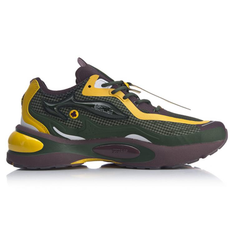 Li Ning V8 1.5 Нескользящие Легкие Низкие Беговые Кроссовки Мужские Желто-Черные ARHQ049-3