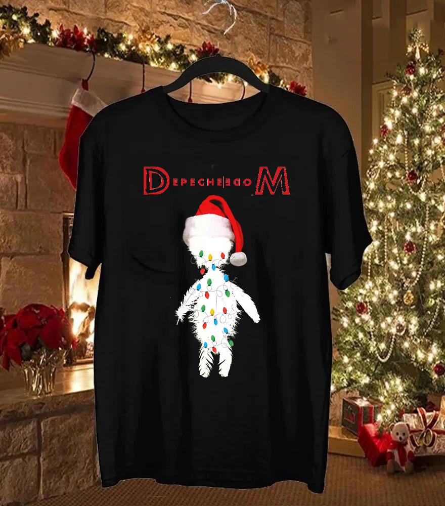 NEW Merry Christmas Depeche Mode Short Sleeve Black All Size Shirt OM171 Unisex T-Shirt