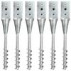 VidaXL Ground Stakes 6 Pcs Silver 10x10x57 Cm Galvanized Steel