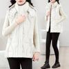 Vest hat, women's autumn and winter vest, cotton vest, removable jacket, new women's size, ocean black
