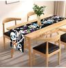1pc White Black Halloween Table Runner Skeleton Pattern Waterproof Reusable Tablecloth for Halloween Themed Party Decoration