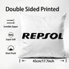 RRepsol Logo Cushion Cover Plush Fabric Soft DoubleSided Printed Sofa Warm Winter Home Child Gift Pillow Case